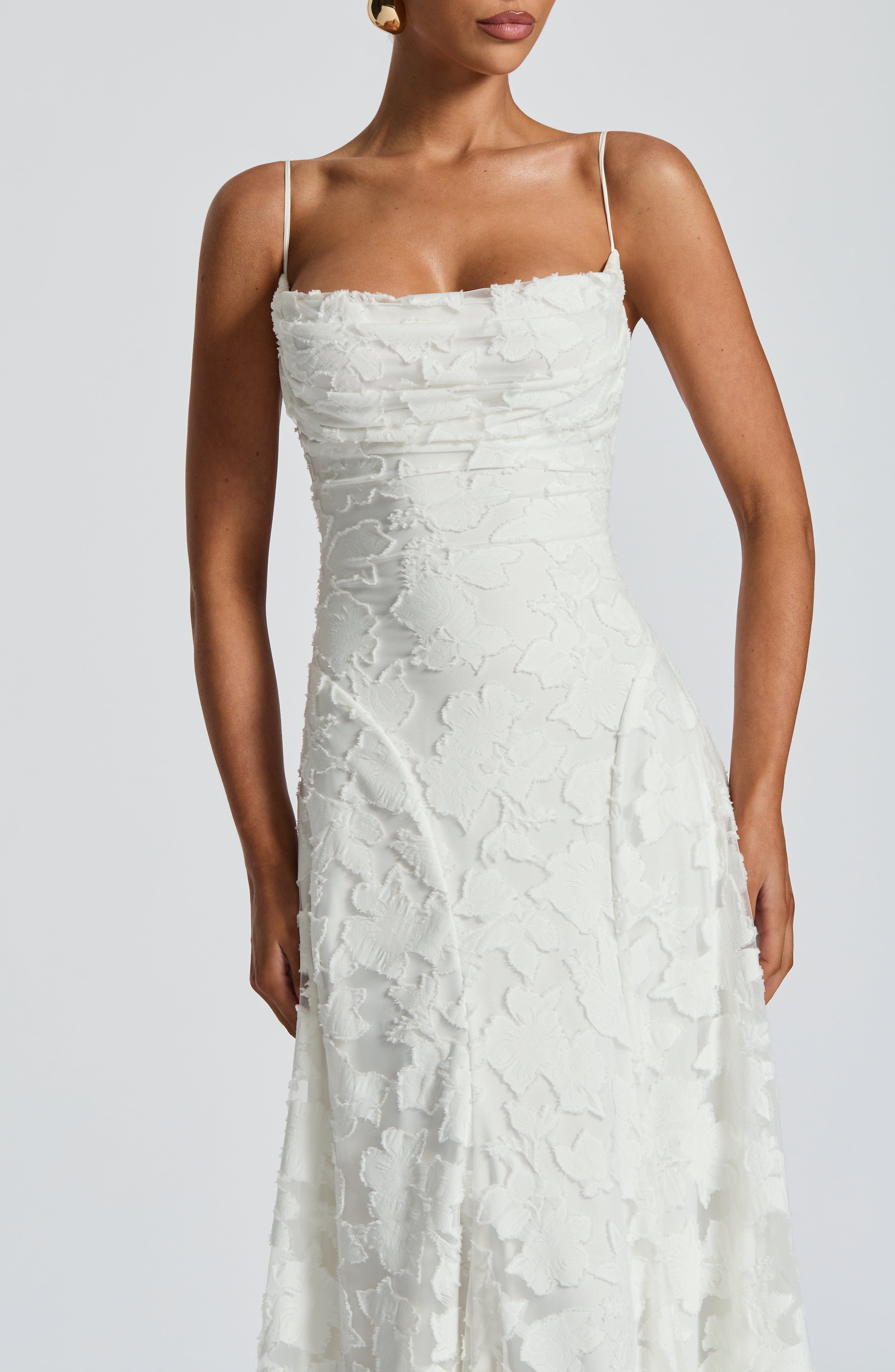 Florencia Floral Maxi Dress - Open Back Bow Detail