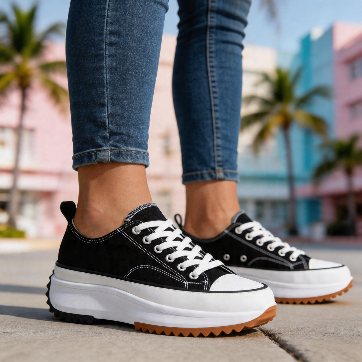 Ava | Chic Platform Sneakers – Cushioned Sole