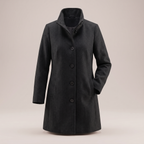 Women's Elegant Long Coat – Button Front