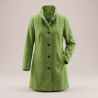 Women's Elegant Long Coat – Button Front