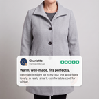Women's Elegant Long Coat – Button Front