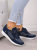 Women's Chic Zip-Up Sneakers – Cushioned Sole
