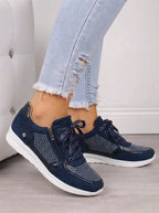 Women's Chic Zip-Up Sneakers – Cushioned Sole