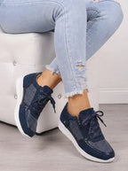 Women's Chic Zip-Up Sneakers – Cushioned Sole