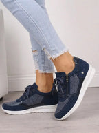 Women's Chic Zip-Up Sneakers – Cushioned Sole