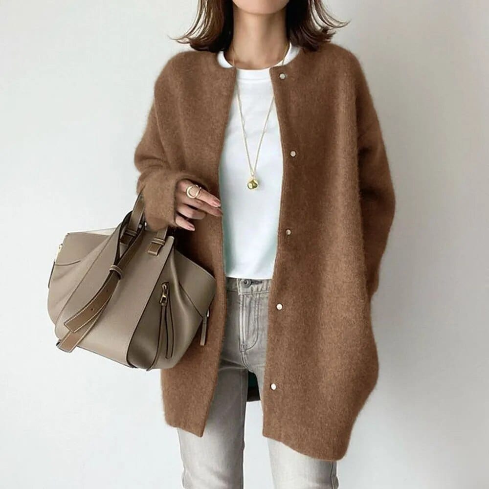 Women's Cozy Knit Cardigan – Button Front