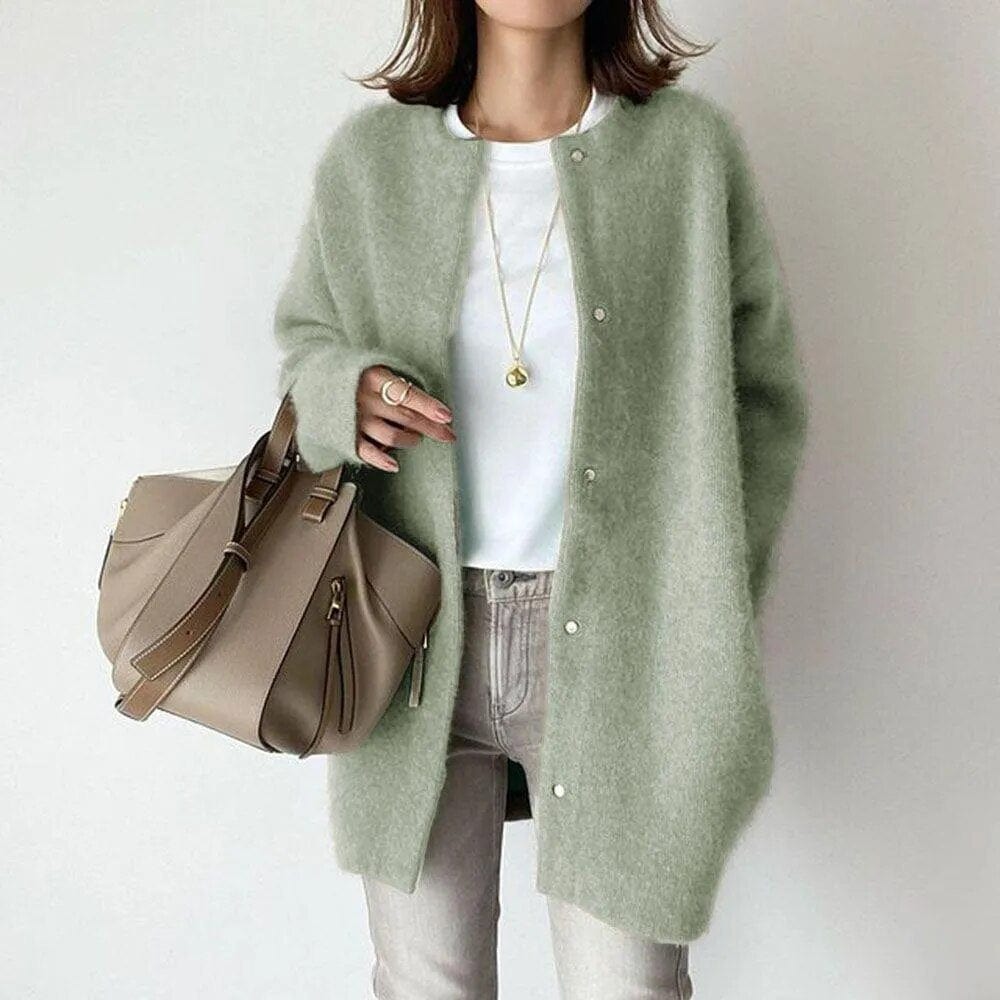 Women's Cozy Knit Cardigan – Button Front