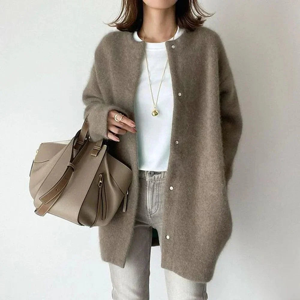 Women's Cozy Knit Cardigan – Button Front