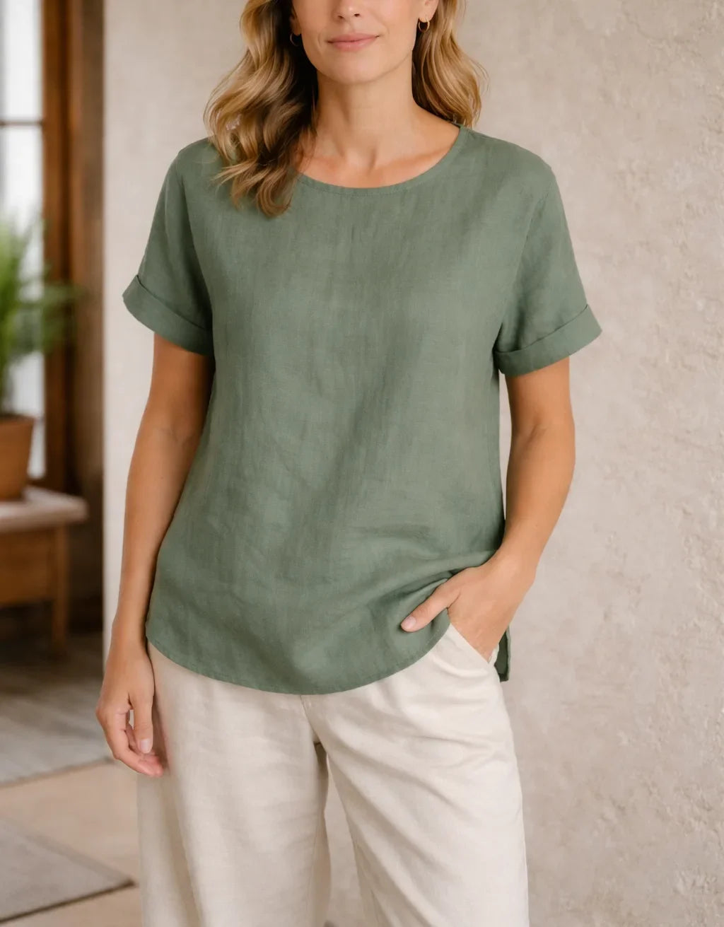 Lightweight Women's Top With Short Sleeves
