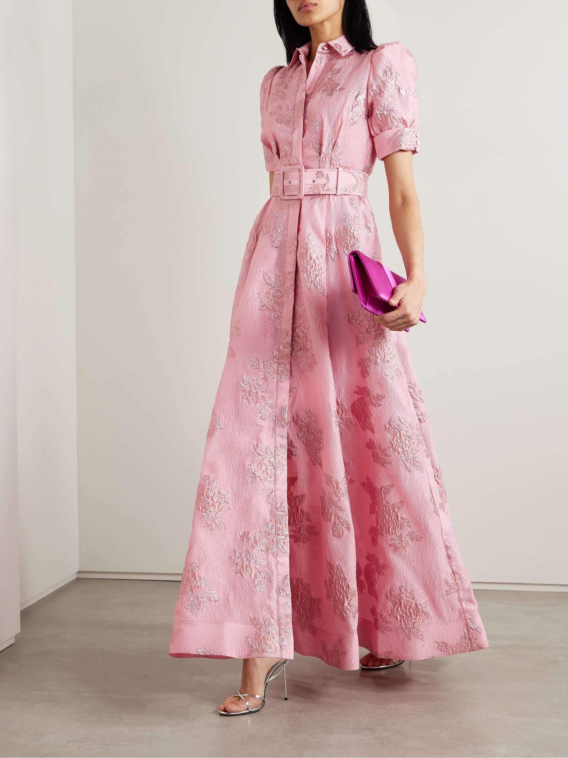 Anabella Floral Maxi Dress – Short Puff Sleeves