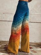 Mia | Chic Zigzag Print Pants – Comfort Fit