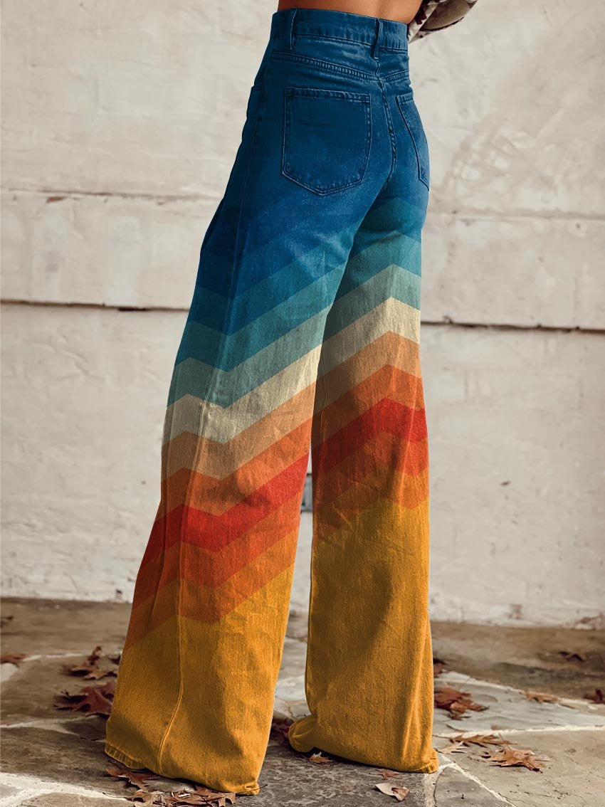 Mia | Chic Zigzag Print Pants – Comfort Fit