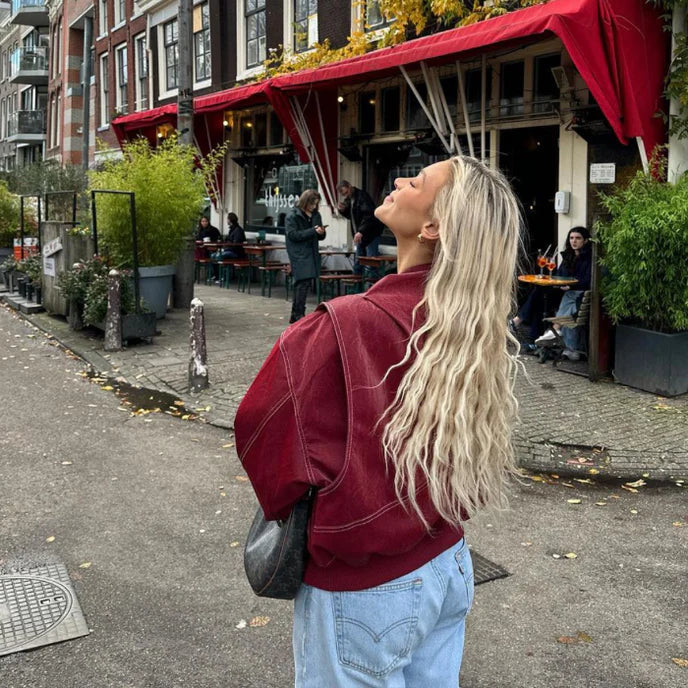 Amelia Oversized Bomber Jacket