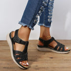 Iris Orthopedic Leather Sandals – Strappy Design