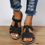 Iris Orthopedic Leather Sandals – Strappy Design