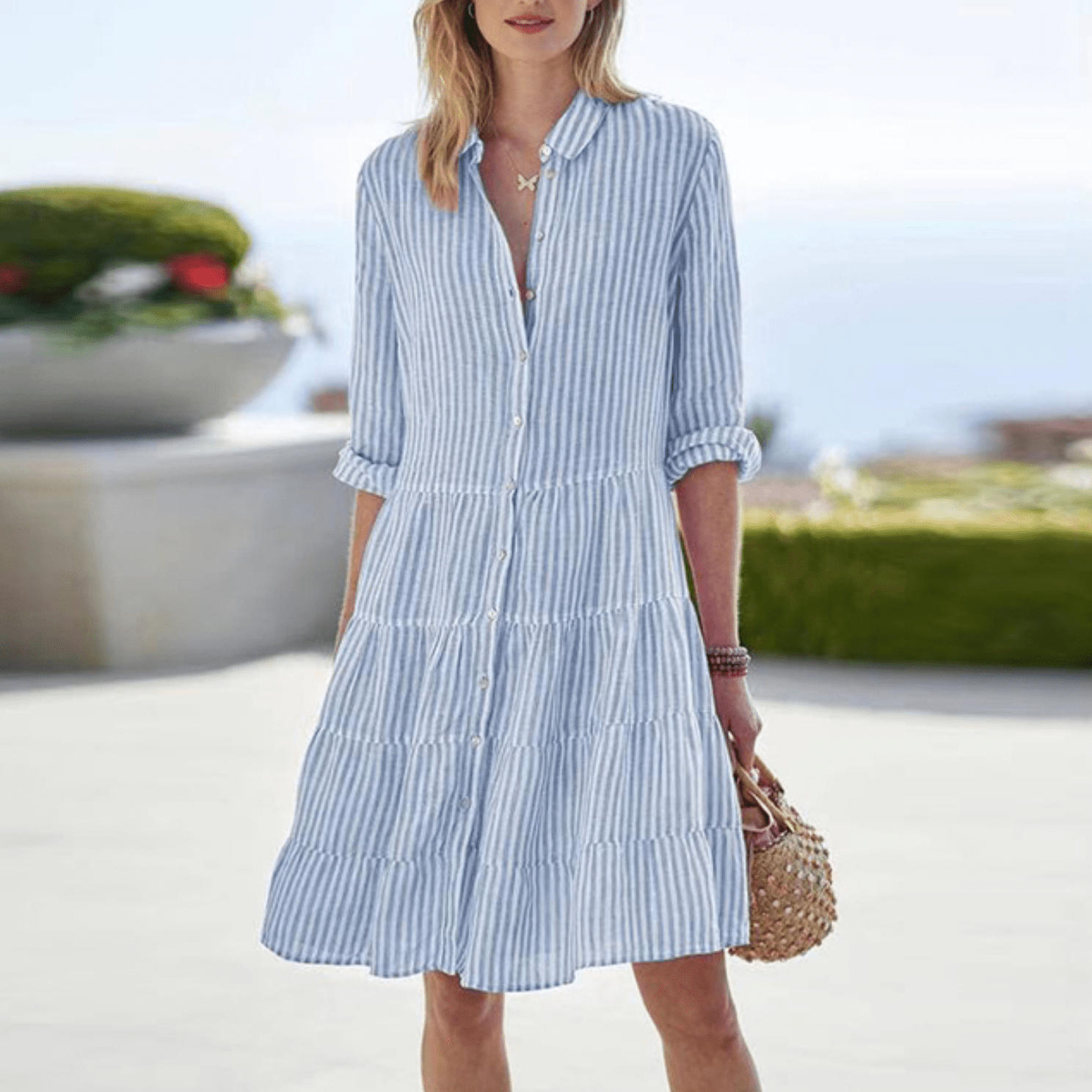 Inma | Vestido Camisero Rayado