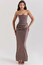 Moni Strapless Corset Maxi Dress