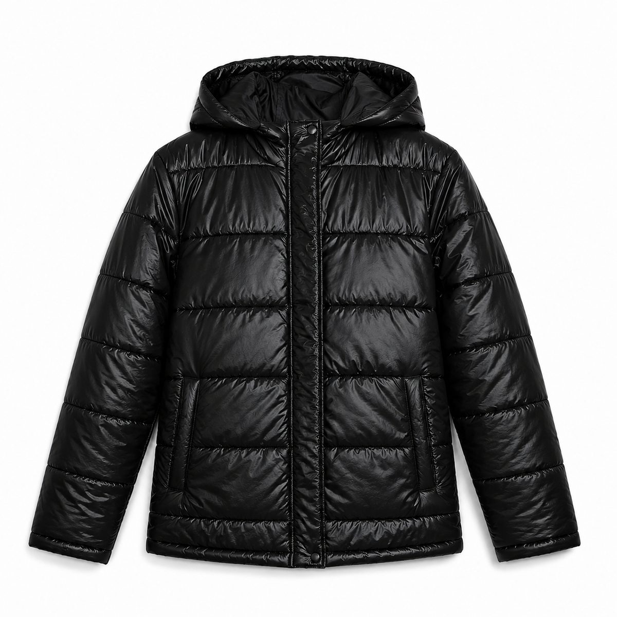 Women's Chic Quilted Puffer Jacket – Side Pockets