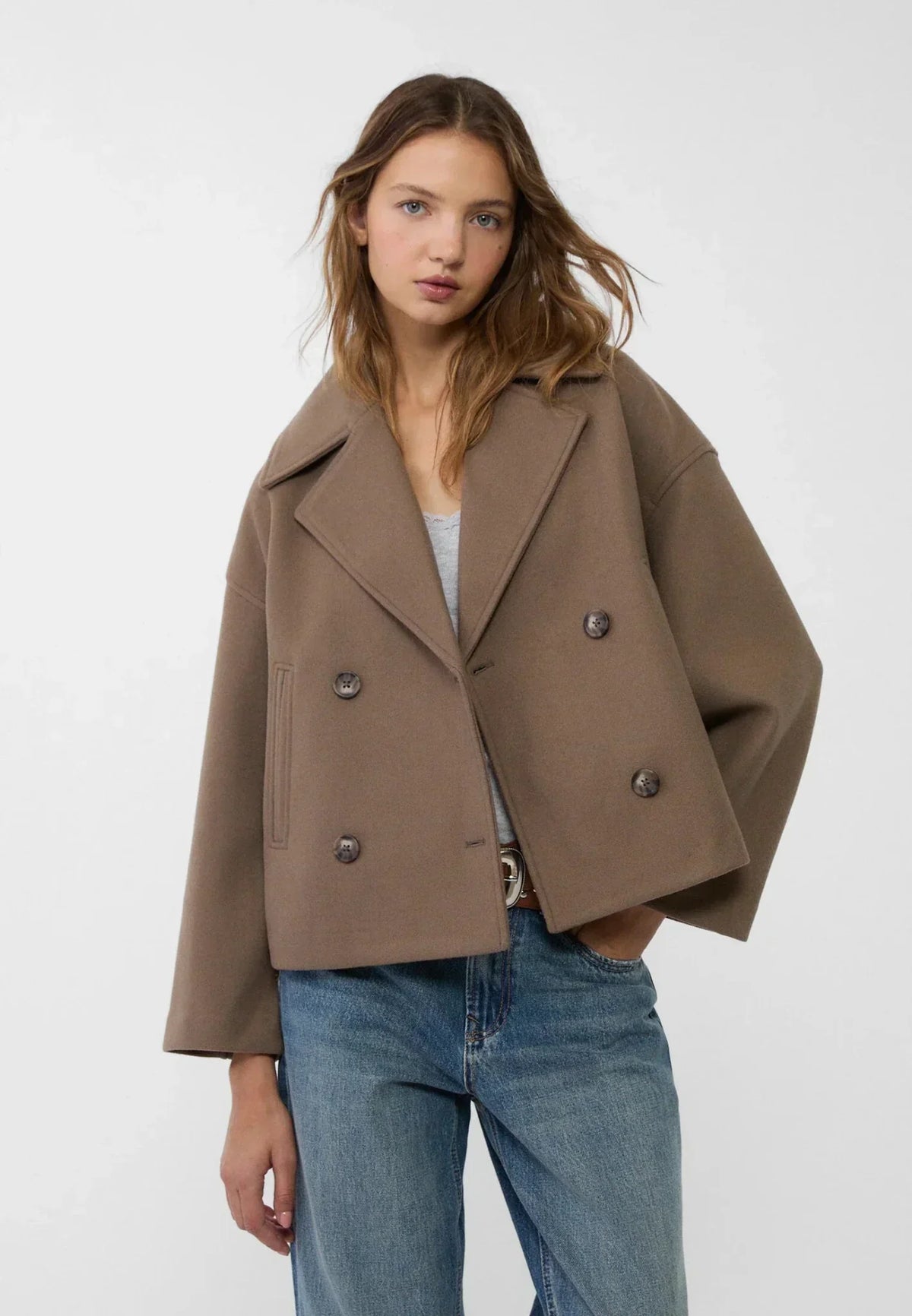 Women's Chic Double-Breasted Jacket – Crossover Front