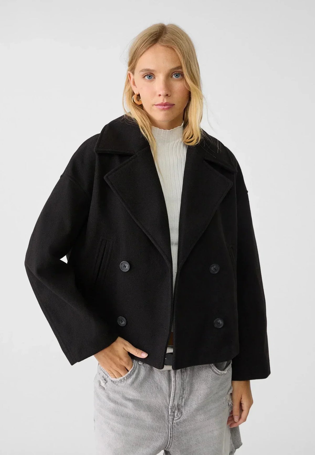 Women's Chic Double-Breasted Jacket – Crossover Front