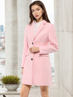Women's Cozy Pea Coat – Notched Lapel