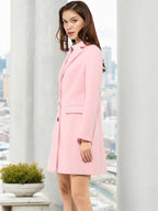 Women's Cozy Pea Coat – Notched Lapel