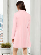 Women's Cozy Pea Coat – Notched Lapel