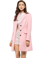 Women's Cozy Pea Coat – Notched Lapel