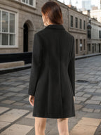 Women's Cozy Pea Coat – Notched Lapel