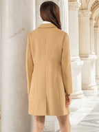 Women's Cozy Pea Coat – Notched Lapel