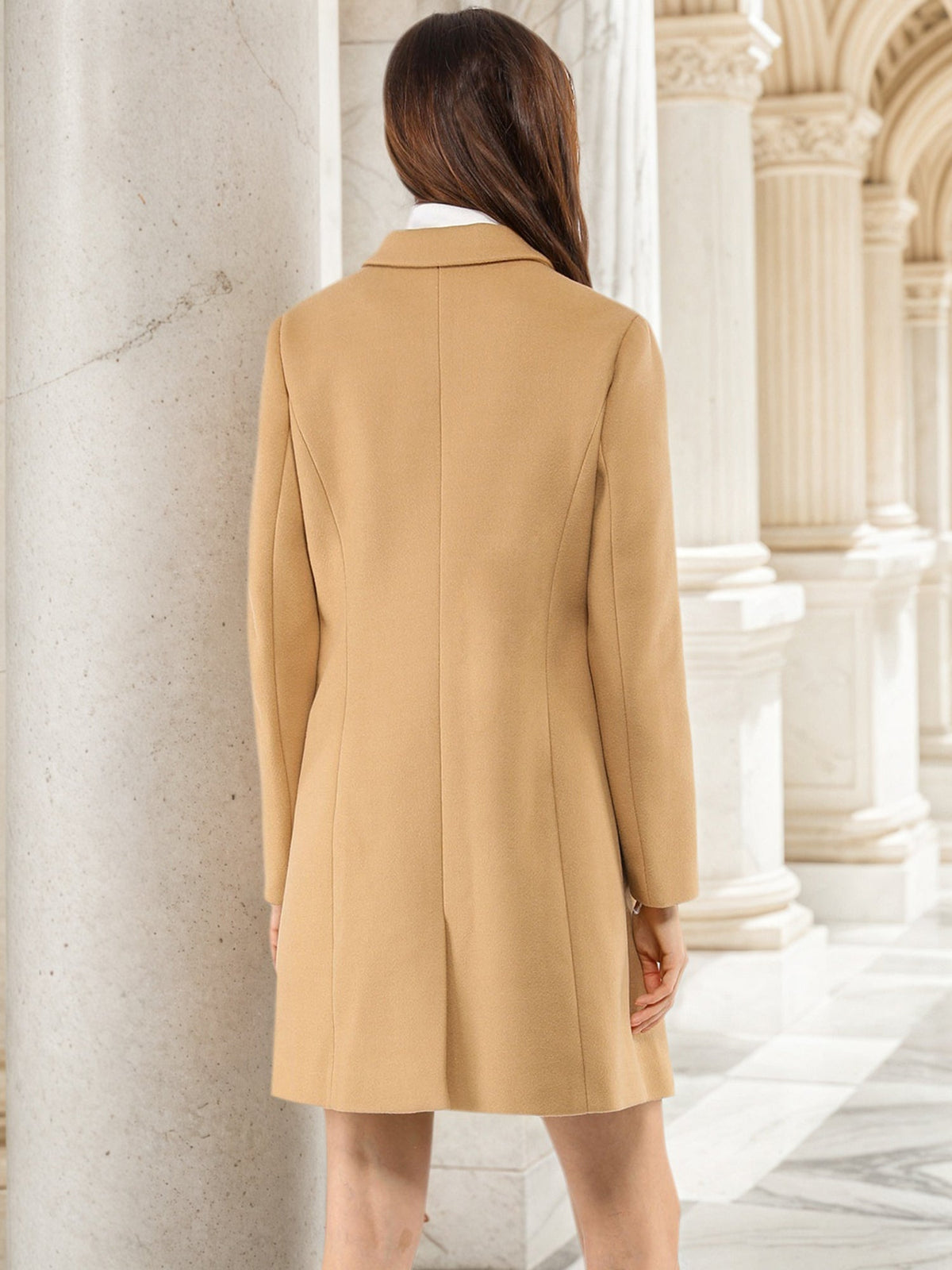 Women's Cozy Pea Coat – Notched Lapel