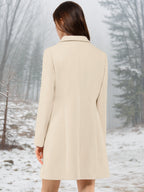 Women's Cozy Pea Coat – Notched Lapel