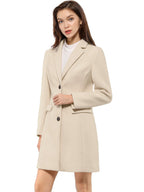 Women's Cozy Pea Coat – Notched Lapel