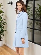 Women's Cozy Pea Coat – Notched Lapel