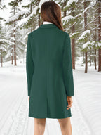 Women's Cozy Pea Coat – Notched Lapel