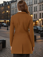 Women's Cozy Pea Coat – Notched Lapel