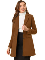 Women's Cozy Pea Coat – Notched Lapel