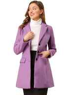 Women's Cozy Pea Coat – Notched Lapel