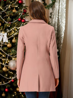 Women's Cozy Pea Coat – Notched Lapel