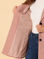 Women's Cozy Pea Coat – Notched Lapel