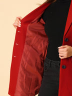 Women's Cozy Pea Coat – Notched Lapel