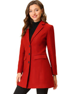 Women's Cozy Pea Coat – Notched Lapel