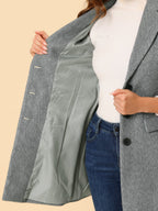 Women's Cozy Pea Coat – Notched Lapel