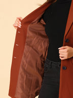 Women's Cozy Pea Coat – Notched Lapel