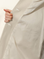 Women's Cozy Long Pea Coat – Button Front