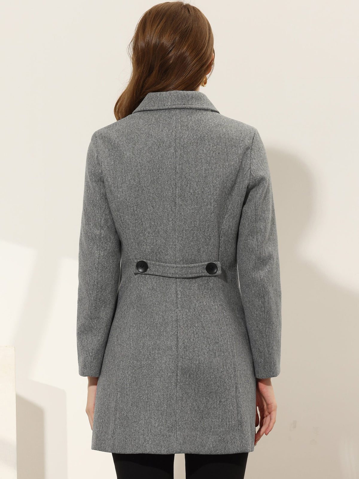 Women's Cozy Long Pea Coat – Button Front