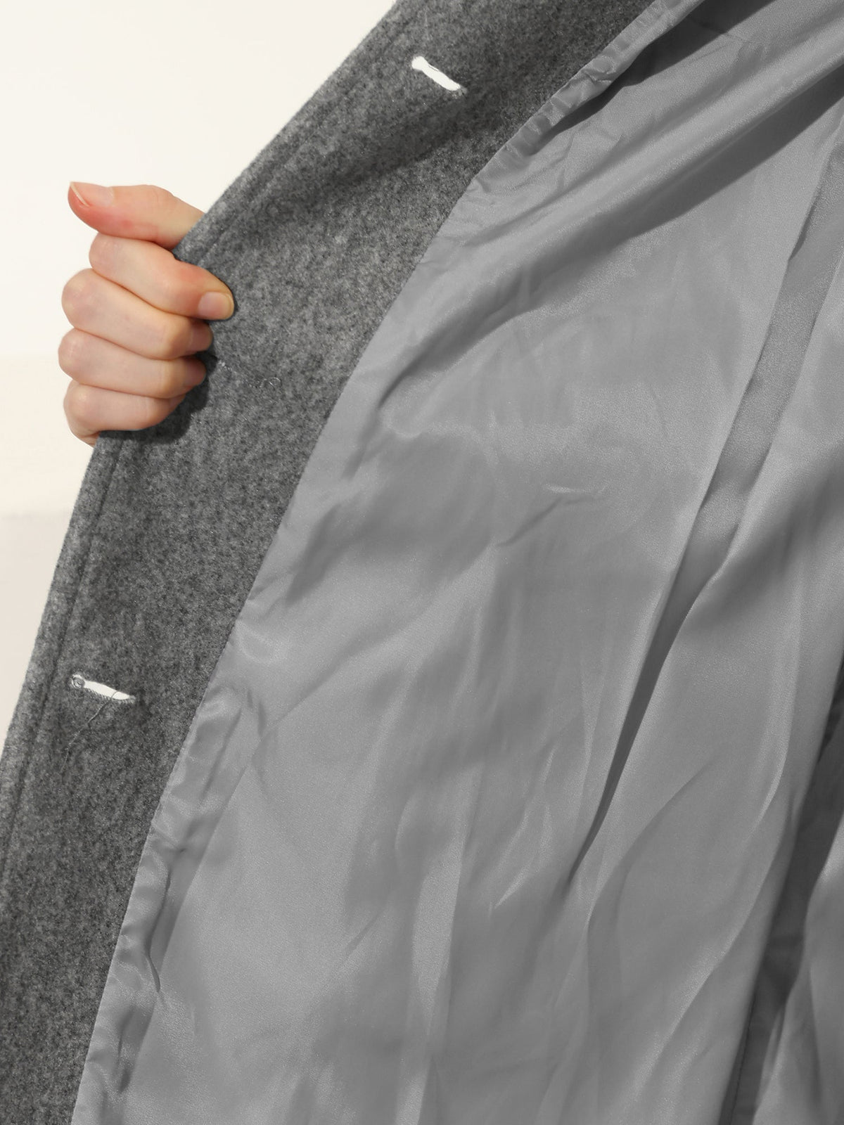 Women's Cozy Long Pea Coat – Button Front