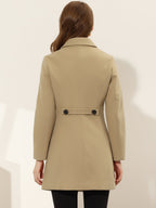 Women's Cozy Long Pea Coat – Button Front