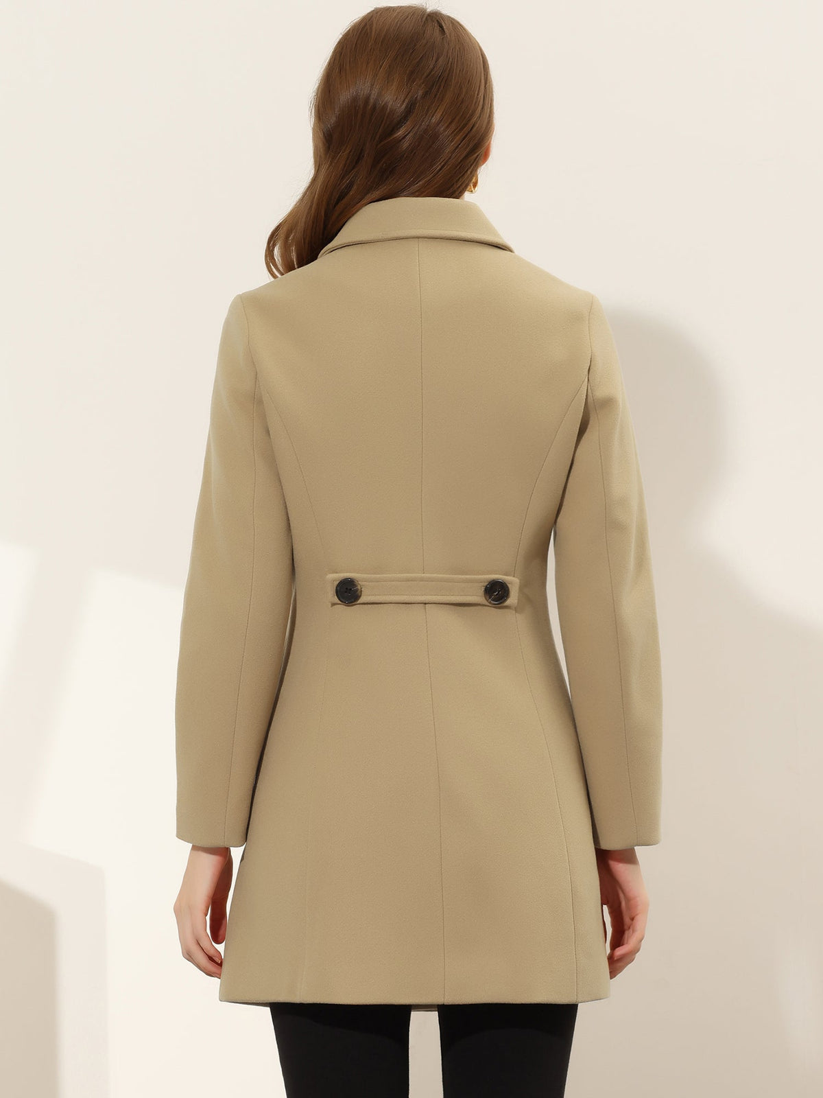 Women's Cozy Long Pea Coat – Button Front
