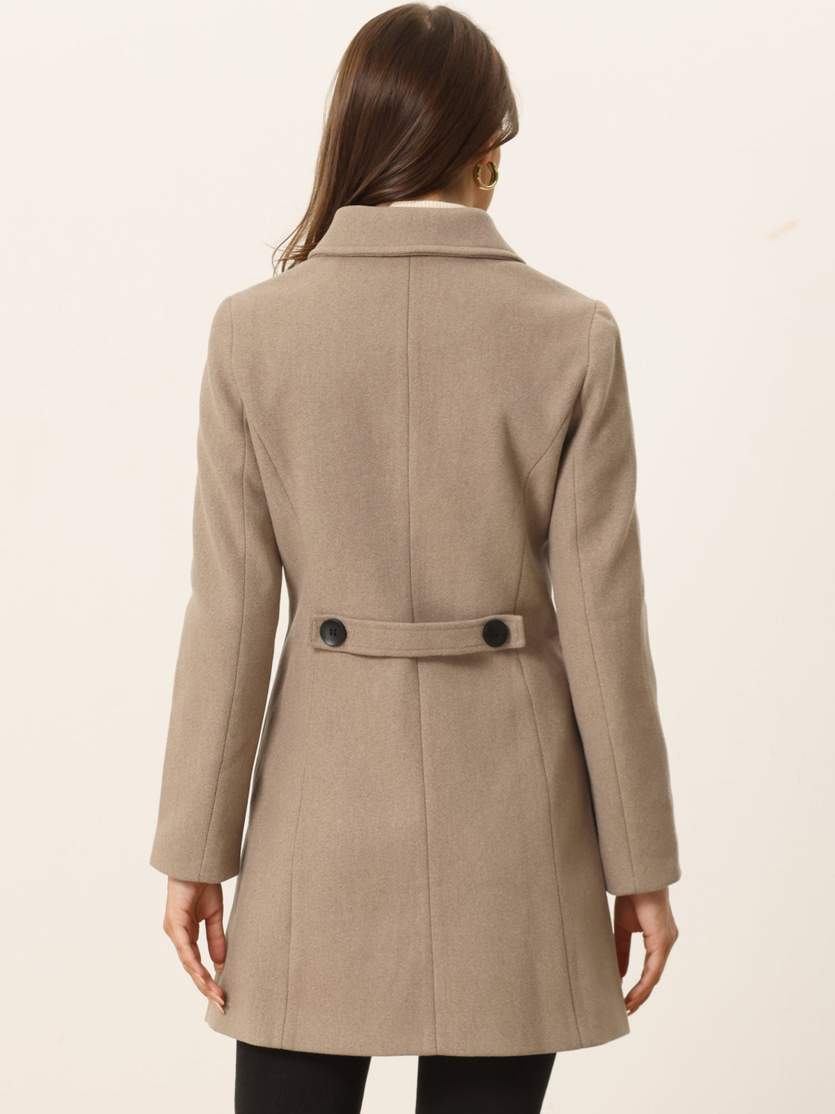 Women's Cozy Long Pea Coat – Button Front
